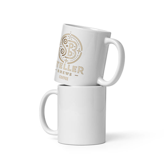 White glossy mug