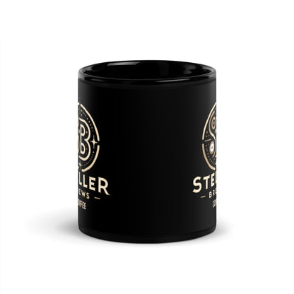 Steller Brews Black Glossy Mug