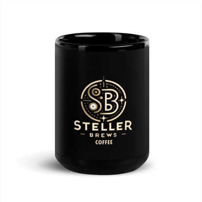 Steller Brews Black Glossy Mug