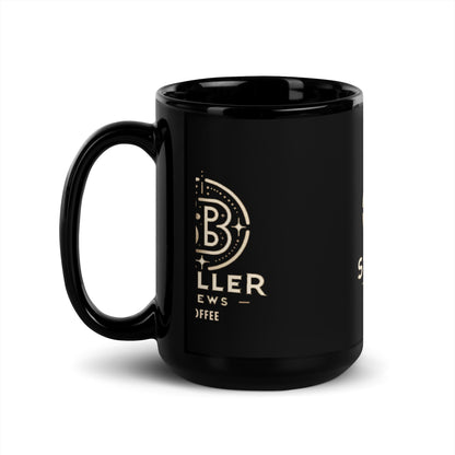 Steller Brews Black Glossy Mug