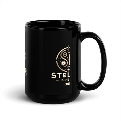 Steller Brews Black Glossy Mug